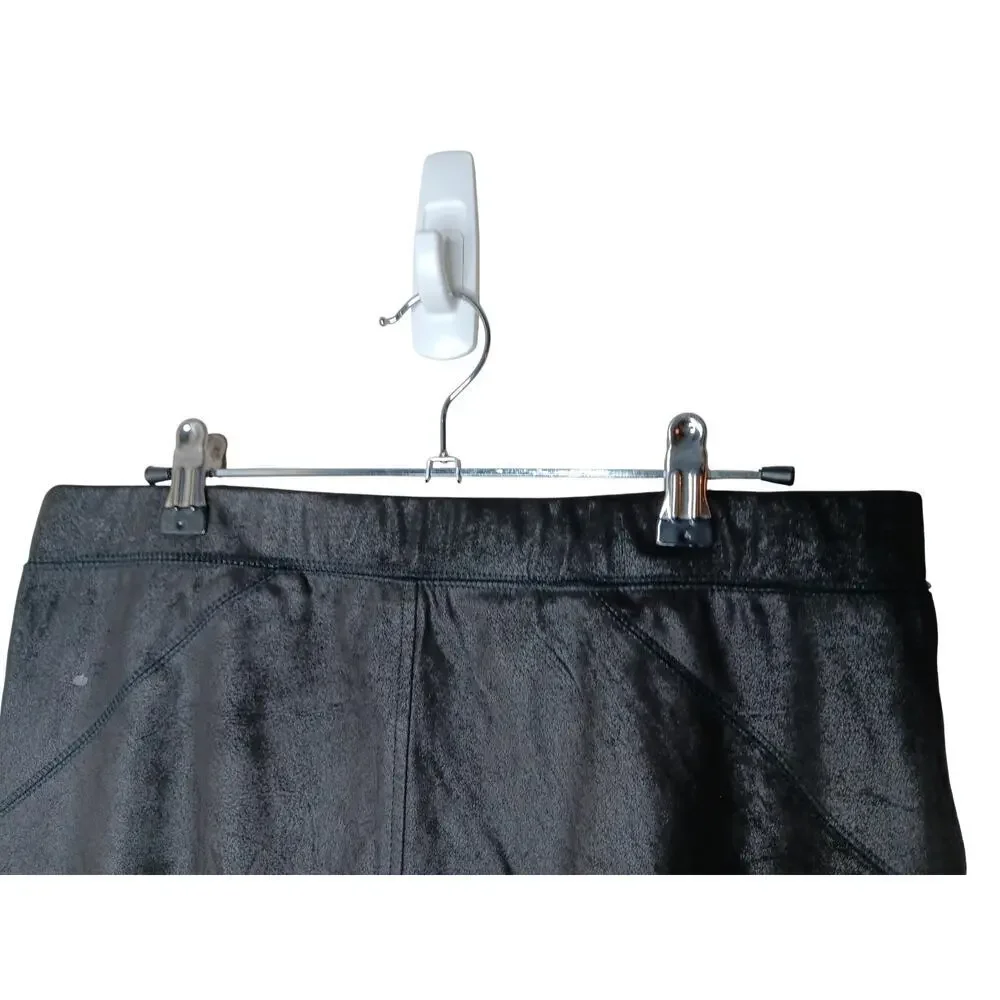 Free People OB1015172 Faux Suede Vegan Pants Size L Black Stretch Jegging - Picture 10 of 13